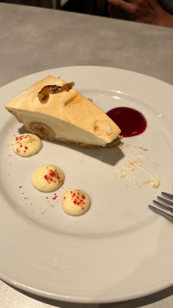 Banana Creme Pie at the Pasta Bella Lunch on the Carnival Venezia in the Marco Polo Dining Room