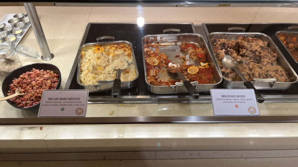 Some of the food at the Lido Marketplace lunch buffet