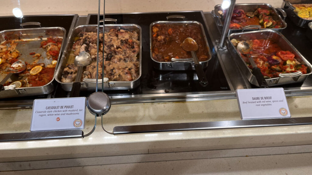 Some of the food at the Lido Marketplace lunch buffet