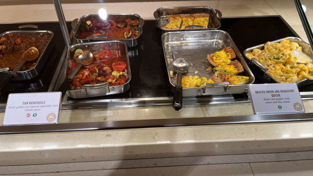 Some of the food at the Lido Marketplace lunch buffet