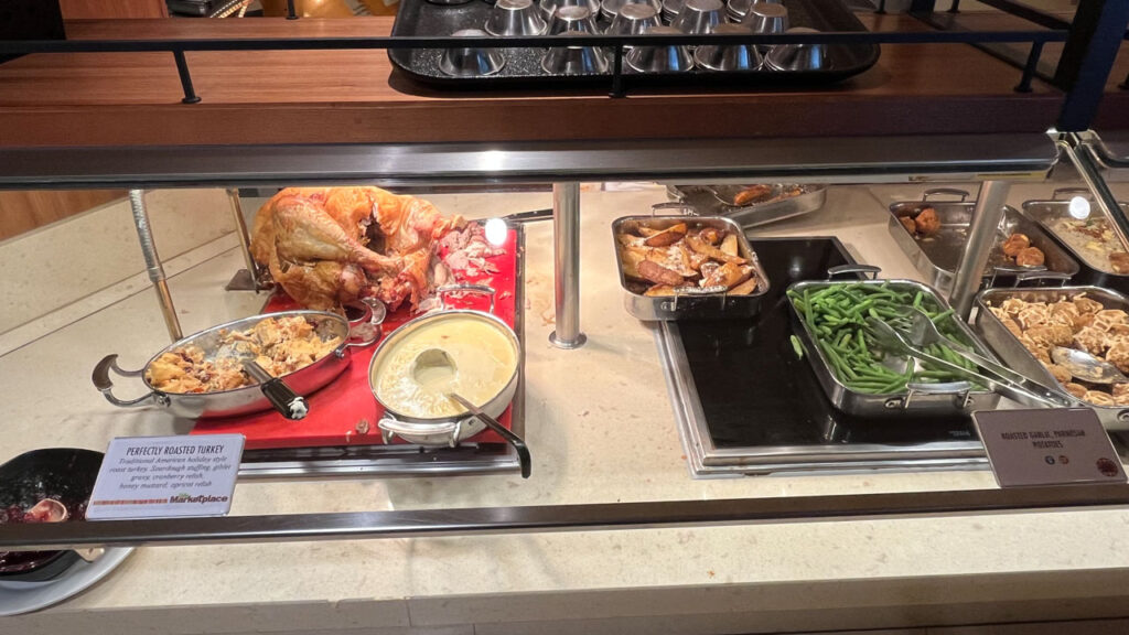 Some of the food at the Lido Marketplace lunch buffet