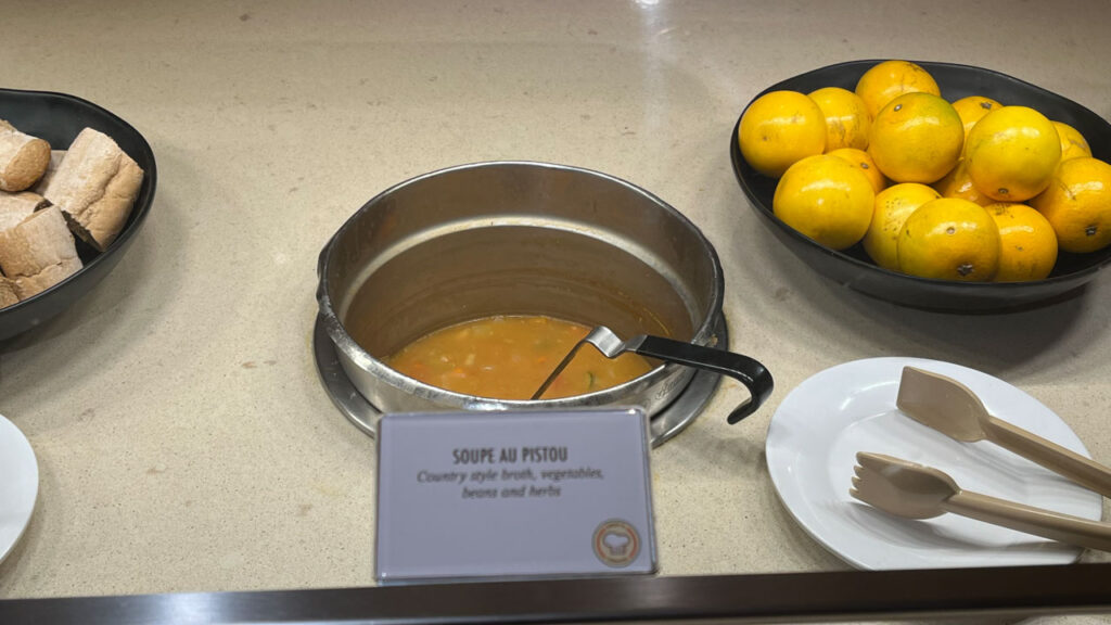 Soup at the Lido Marketplace lunch buffet