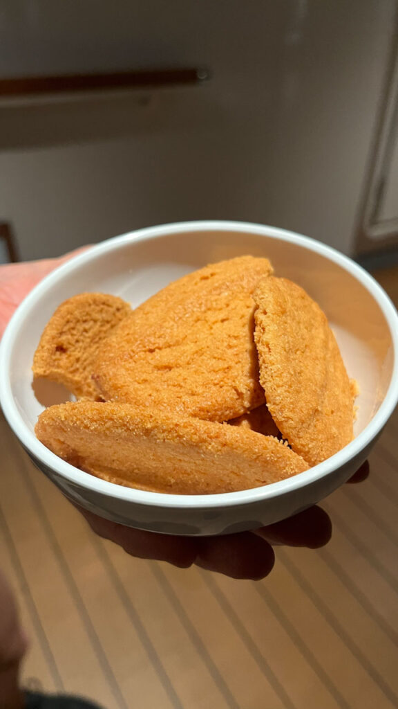 Delicious sugar cookies (they taste sort of like a praline flavor) from Sweet Spot at the Lido Marketplace on the Carnival Venezia