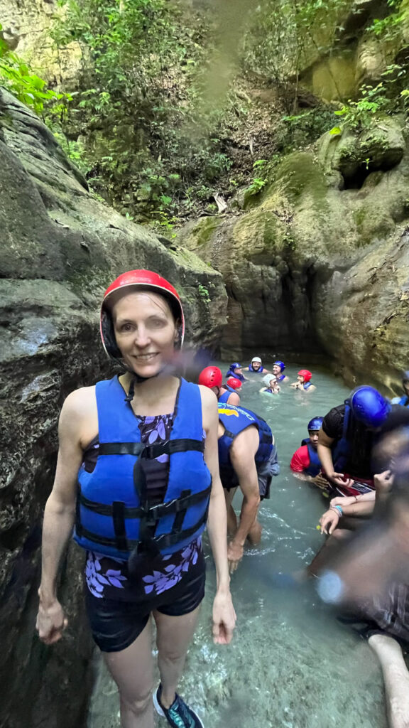 Me enjoying our time at Damajagua 27 Falls in the Dominican Republic