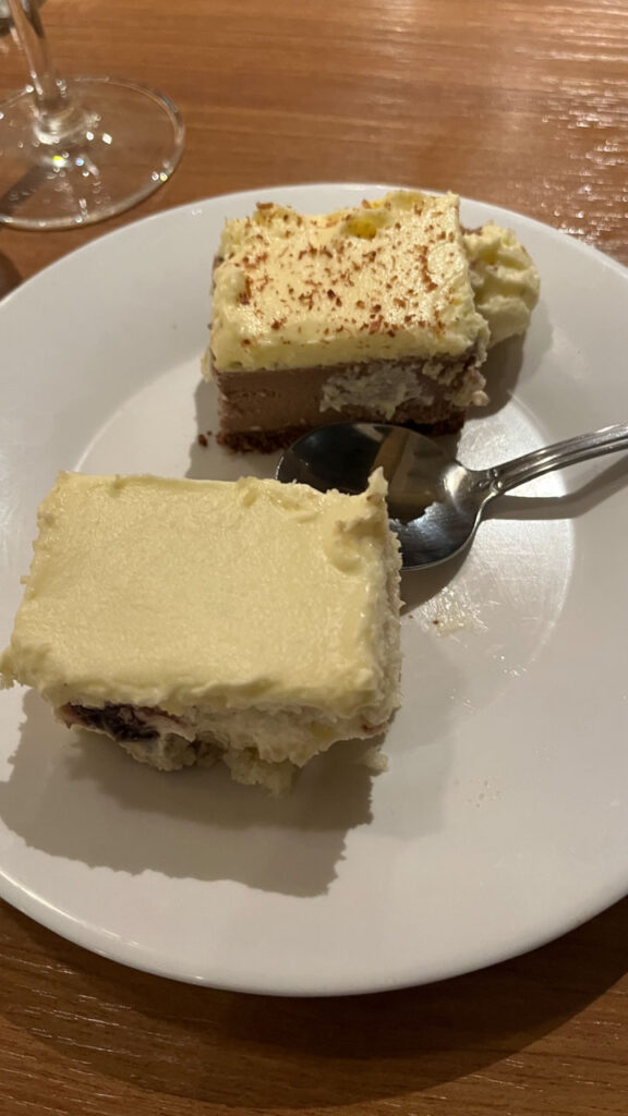 My dessert choices at the Sweet Spot at the Lido Marketplace dinner buffet on the Carnival Venezia