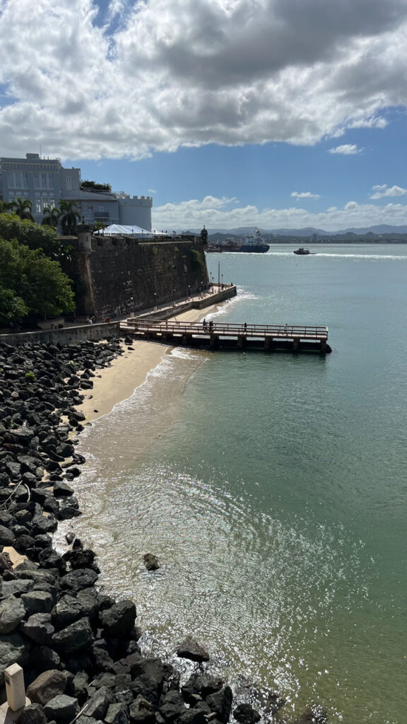 Another photo looking down from our new vantage point on our way to Castillo San Felipe del Morro in San Juan, Puerto Rico