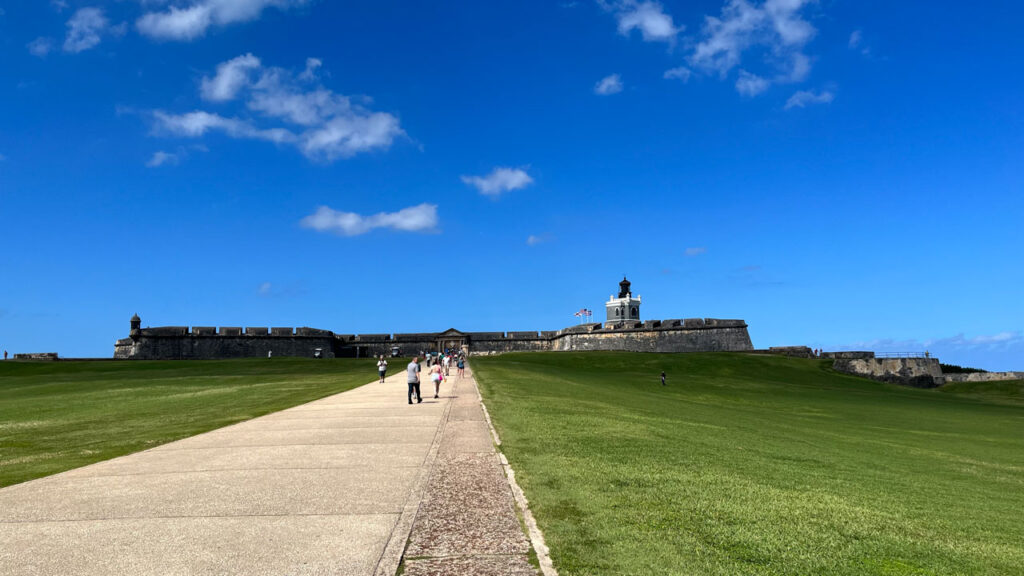 Walkway to Castillo San Felipe del Morro in San Juan, Puerto Rico