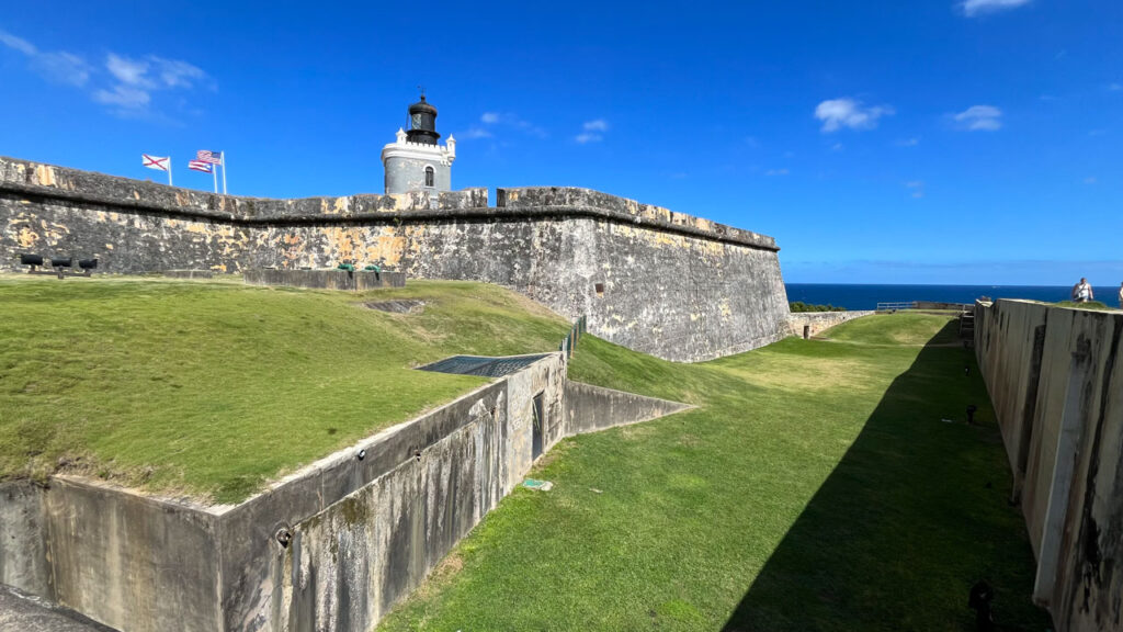 Shortly before the admission entrance to Castillo San Felipe del Morro in San Juan, Puerto Rico