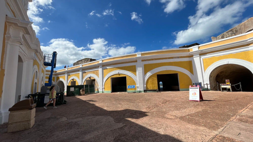 Shortly after the admission entrance to Castillo San Felipe del Morro in San Juan, Puerto Rico