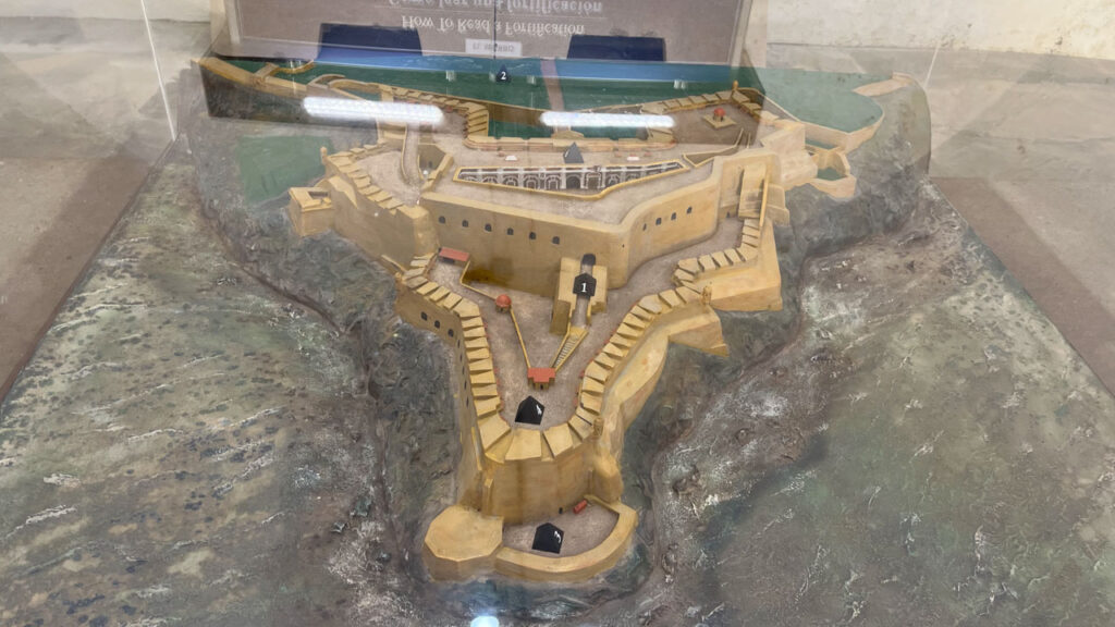 Scale model of Castillo San Felipe del Morro in San Juan, Puerto Rico