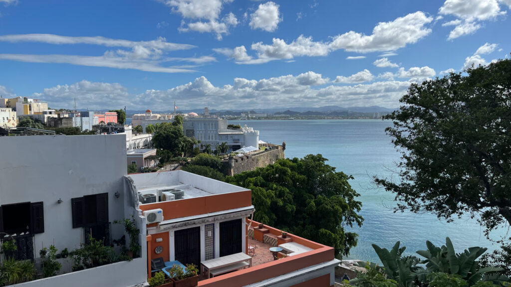 View from a balcony at Museo Casa Blanca (home built for Ponce de Leon) in San Juan, Puerto Rico