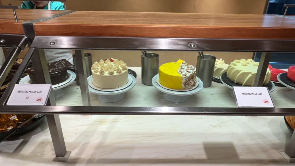 Some of the desserts offered that day at Sweet Spot at the Lido Marketplace lunch buffet (Carnival Venezia)