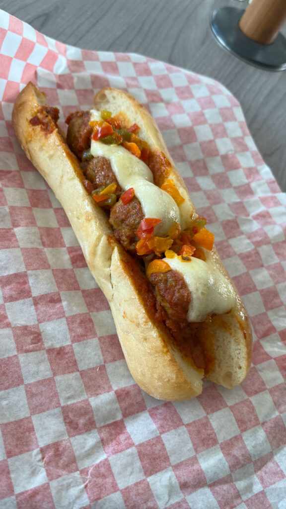 My Meatball Sub from Tomodoro (basically the Blue Iguana Cantina with three additional Italian food items - two sandwiches and a wrap) on the Carnival Venezia. The Meatball Sub was much better than I expected it to be.