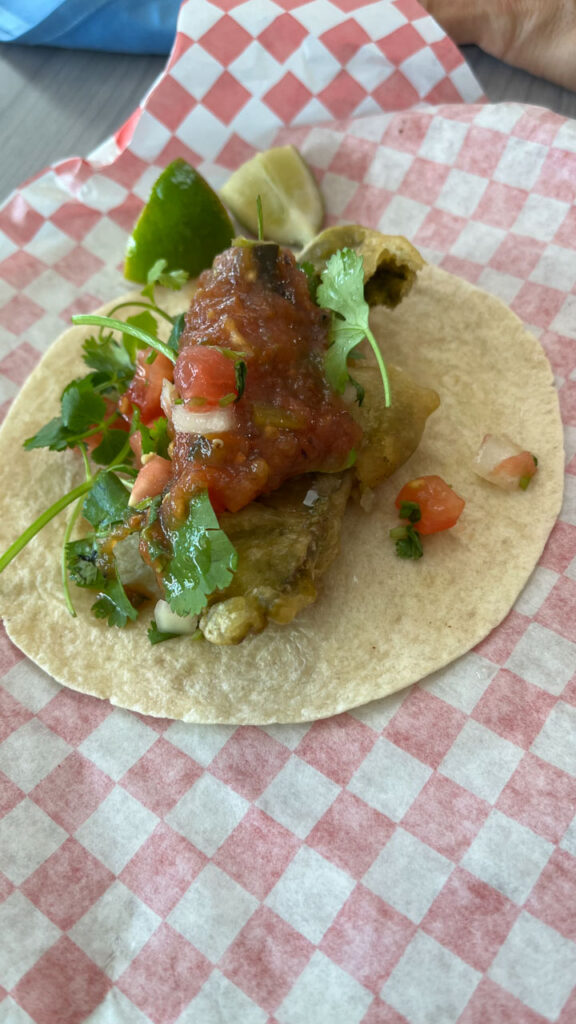 My husband's Fish Taco from Tomodoro (basically the Blue Iguana Cantina with three additional Italian food items - two sandwiches and a wrap) on the 
Carnival Venezia