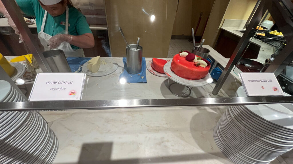 Some of the desserts offered that day at Sweet Spot at the Lido Marketplace lunch buffet (Carnival Venezia)