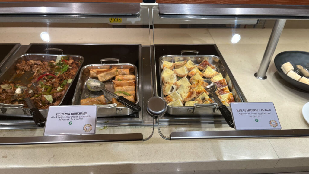 Some of the items available at Chef's Choice Latin America Theme at the Lido Marketplace lunch buffet