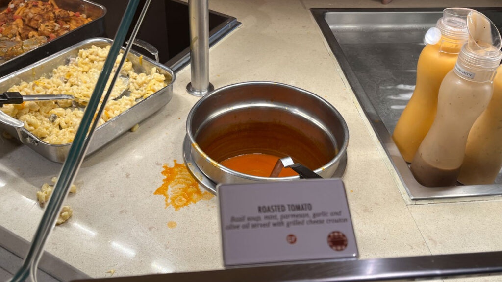 Roasted Tomato Soup at Comfort Kitchen at the Lido Marketplace lunch buffet