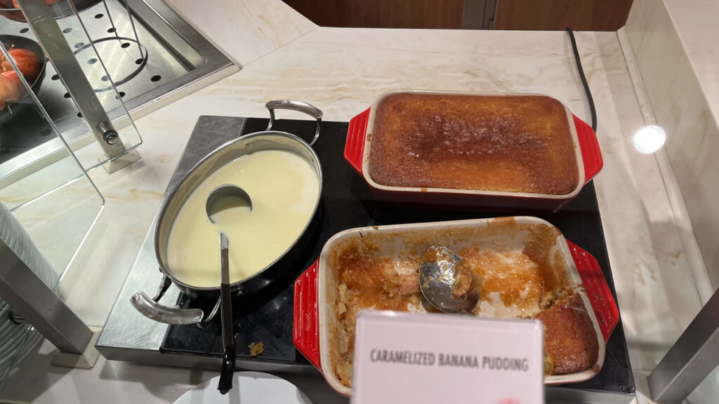 Caramelized Banana Pudding from the Sweet Spot at the Lido Marketplace dinner buffet on the Carnival Venezia