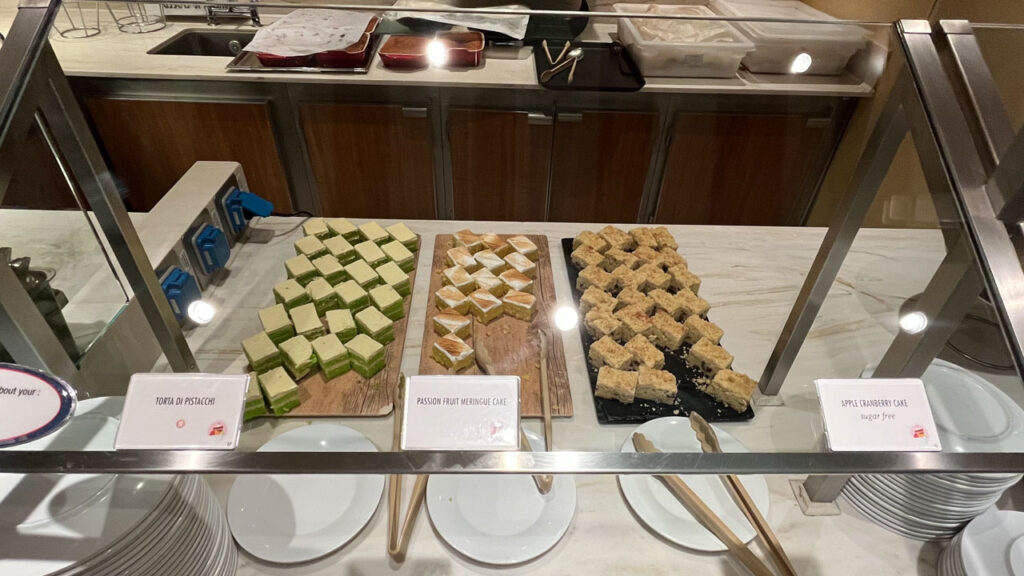 Some of the dessert options at the Sweet Spot at the Lido Marketplace dinner buffet on the Carnival Venezia