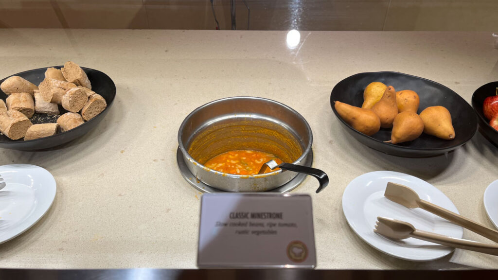 Classic Minestrone at Chef's Choice Italian theme at the Lido Marketplace lunch buffet on the Carnival Venezia