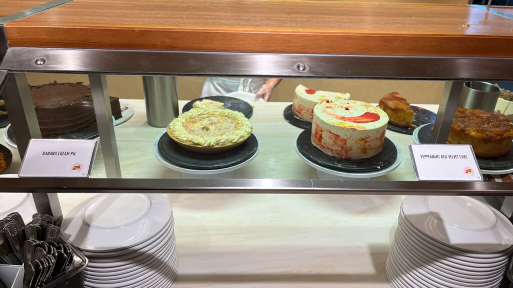 Some of the desserts available at the Sweet Spot at the Lido Marketplace lunch buffet on the Carnival Venezia