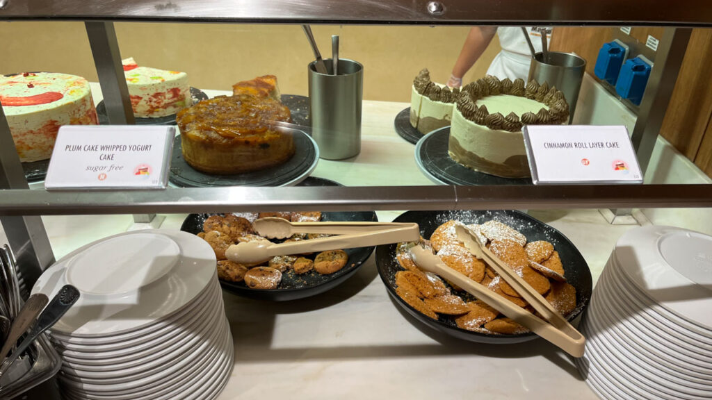 Some of the desserts available at the Sweet Spot at the Lido Marketplace lunch buffet on the Carnival Venezia