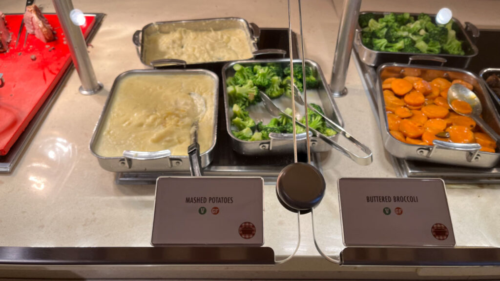 Some of the items available at Comfort Kitchen at the Lido Marketplace lunch buffet on the Carnival Venezia