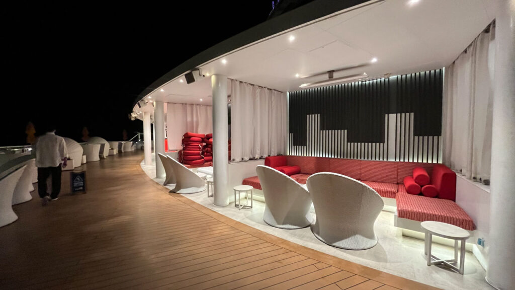 Part of the Terrazza Carnevale outdoor deck area on the Carnival Venezia